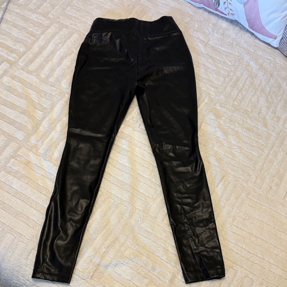 NWOT INC International Faux Stretchable High Rise Black Leggings